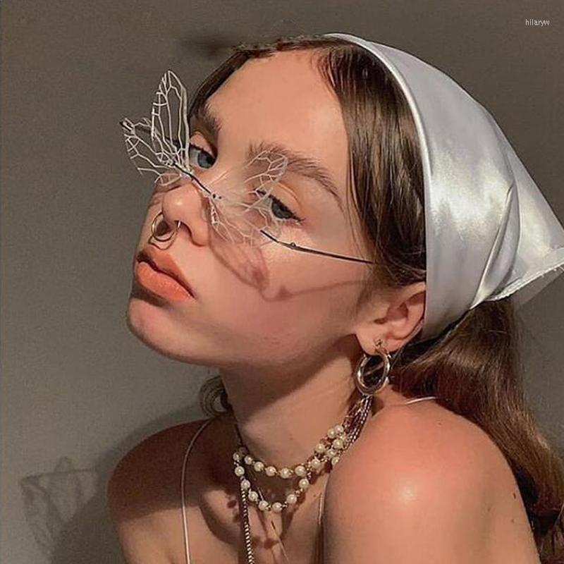 

Sunglasses QPeClou 2022 Fashion Exaggerative Colorful Dragonfly Women Vintage Funny Party Sun Glasses Female Steampunk Shades