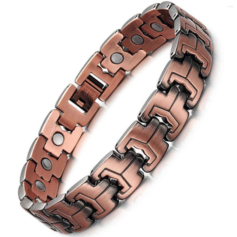 

Link Bracelets Red Copper Bracelet Strong Magnetic Ancestor Tooth Fashion Men's