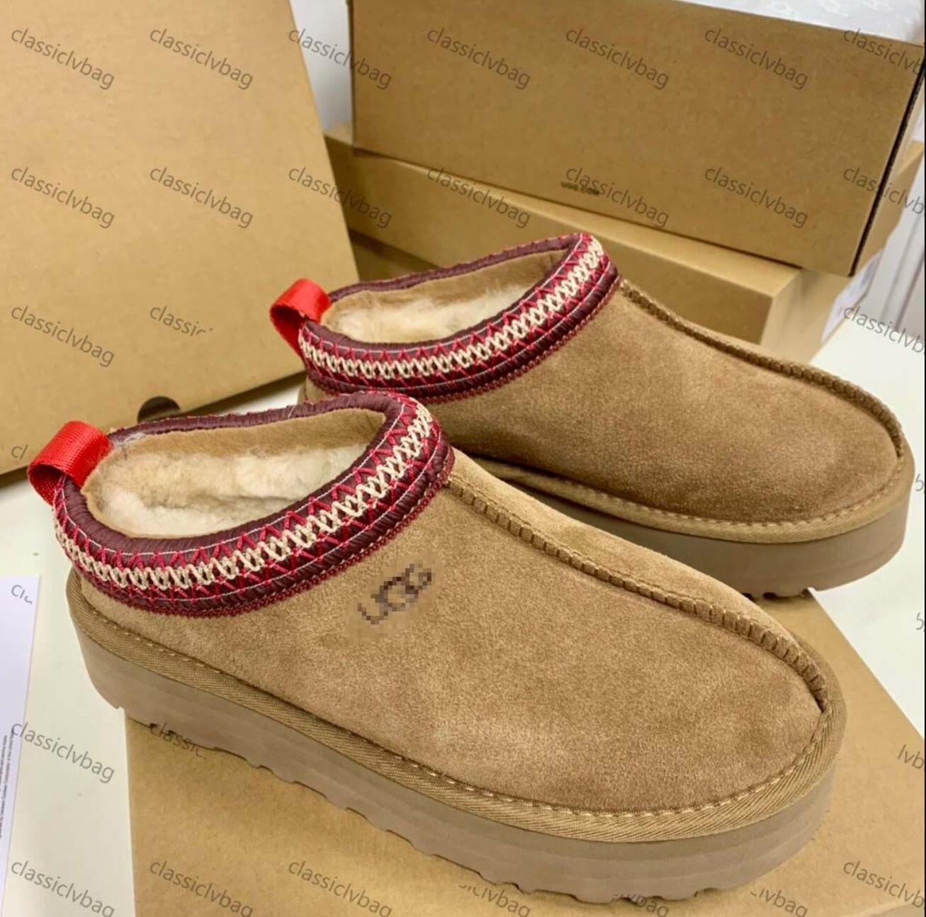 

Hot style Womens Tazz Slippers Fur Slides Classic Ultra Mini Platform Boot Tasman Slip-on Les Petites Suede Wool Blend Comfort Winter Designer Booties 35-42 uggitys, Make up the difference
