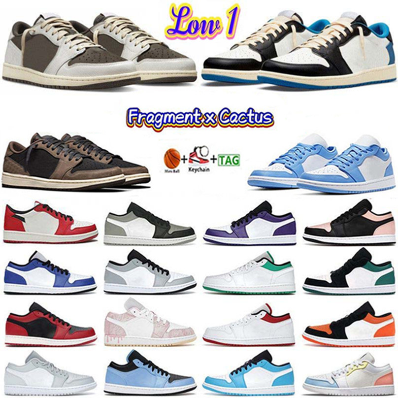 

Low Basketball Shoes Jumpman 1 For Men Women 1s Wolf Grey Fiber All-Star Arctic Carbon Punch Reverse Black Toe Fragment Mocha UNC Grey Camo Trainers Sneakers lonp, Box