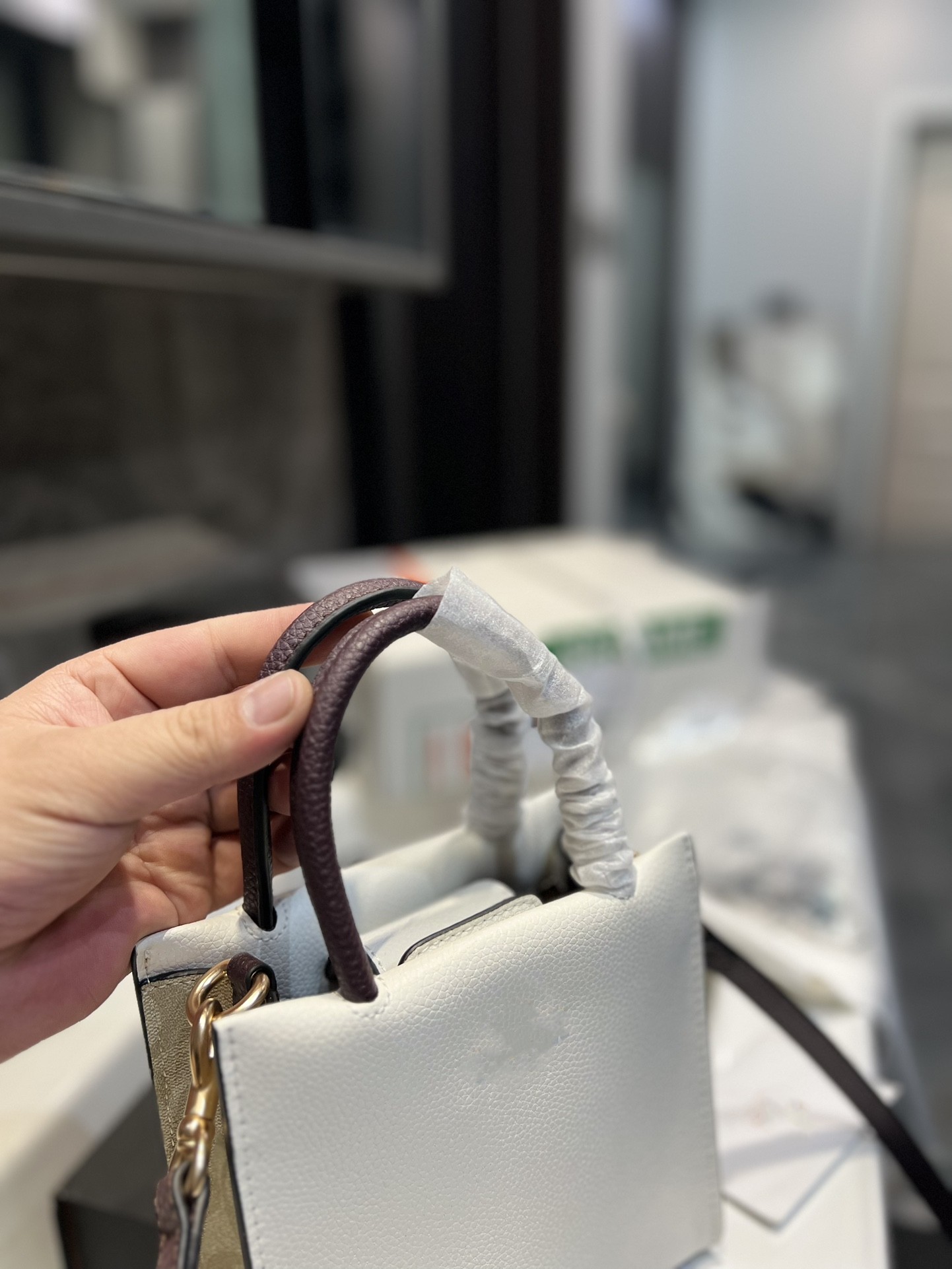 

MHJ Rico Large Polos SLETING Handbag Slempang Tali Tas Import, White