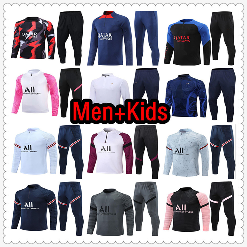 

21 22 23 psgS messiS tracksuit football jerseys training suit jersey soccer tuta maillot survetement foot futbol chandal jogging jacket 2022 2023 mens kids kit