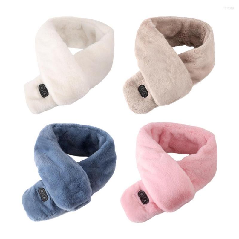 

Bandanas USB Heated Scarf Adjustable Smart Heating Scarves For Warming Rechargeable Neck Wrap With Pad Women Men Gift