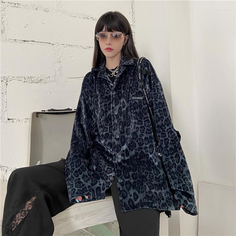 

Women's Blouses Autumn Style Retro Leopard Print Loose Long-sleeved Shirt Women, Picture shown