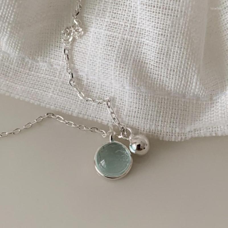 

Cluster Rings SHANICE S925 Sterling Silver Crystal Necklace Geometric Personality Jewelry Simple Round Clavicle Chain