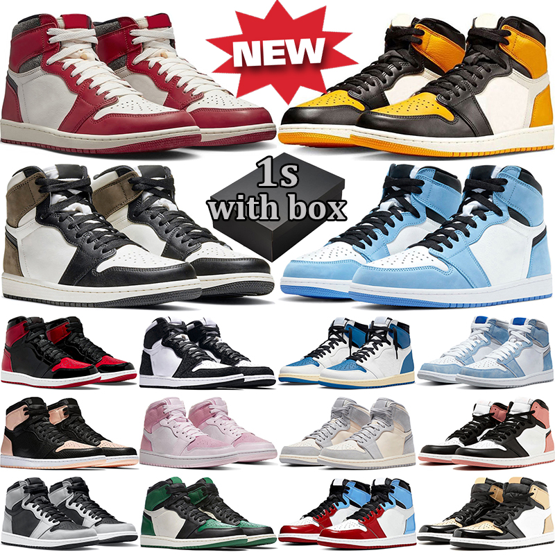 

Jumpman 1 Retro Lost Found Basketball Shoes 1s Dark Mocha University Blue Light Smoke Grey outdoor mens trainer, # 1