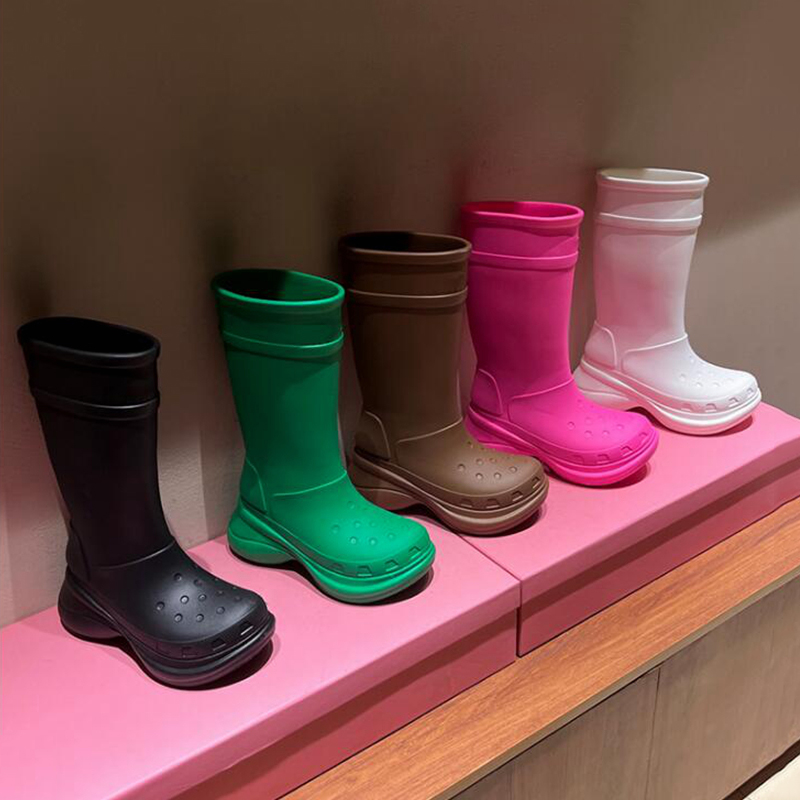 

Women Clogs Boot Over The Knee Fashion Paris Designer Beige Black White australia Green EVA Booties Luxury womens boots Ladies Winter Waterproof Shoes