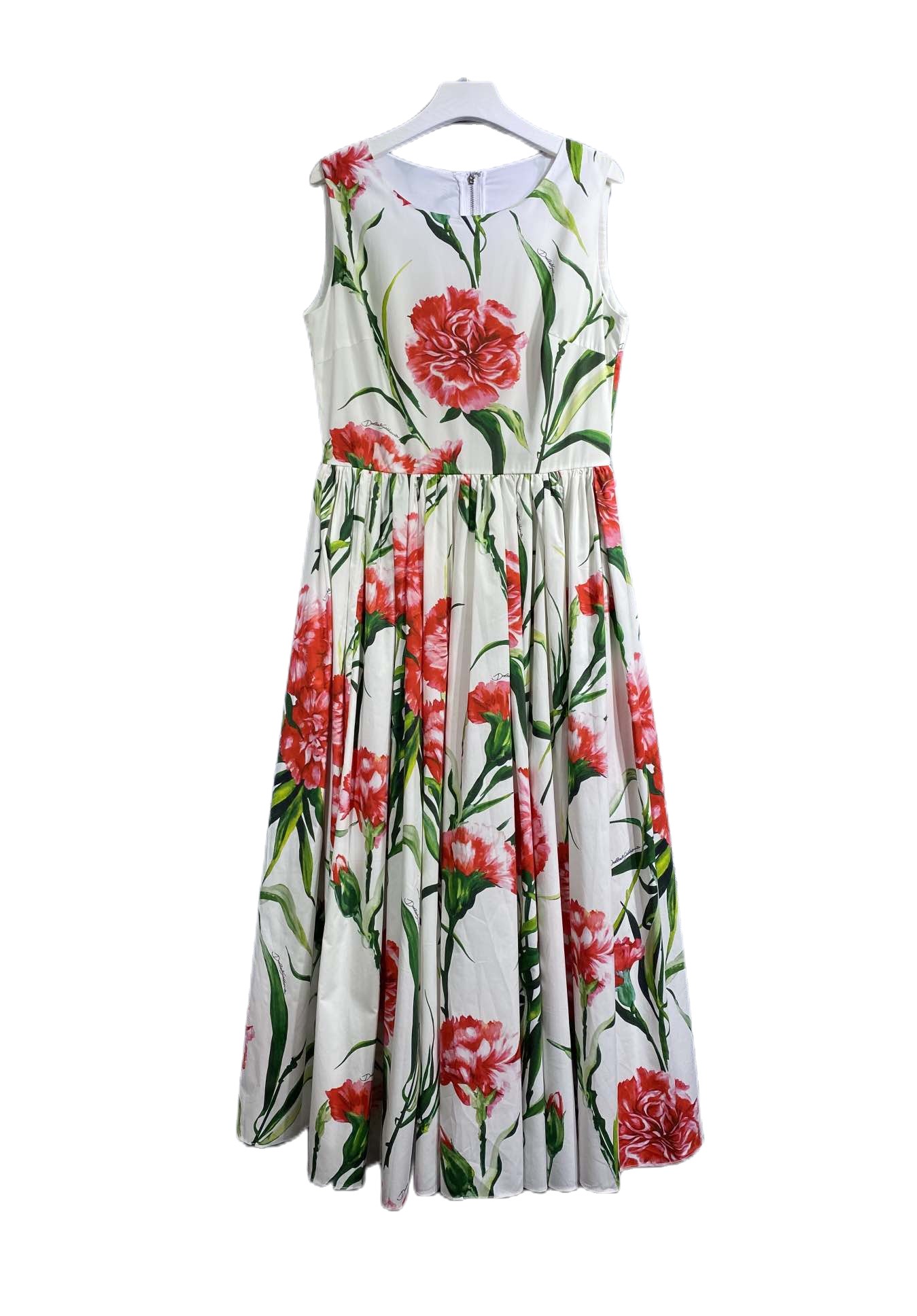 

Spring 2023 New Temperament Slim Cotton Print Long Tank Top Dress, Customize