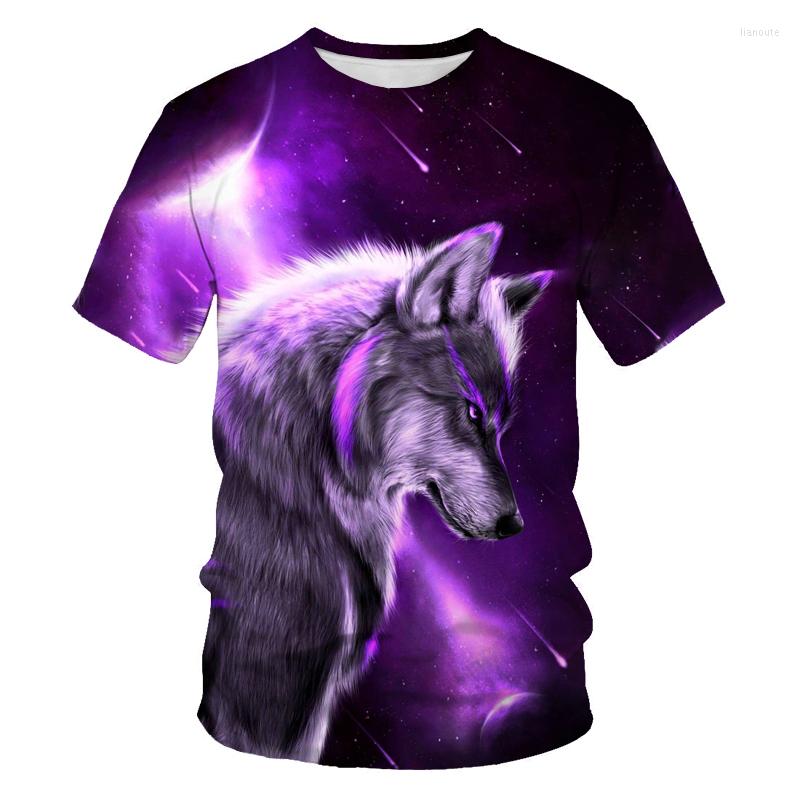 

Men's T Shirts 2022 Summer 3d Printed T-shirt Fashion Cute And Wolf Interesting Short-sleeved Shirt Clothing, T771-1