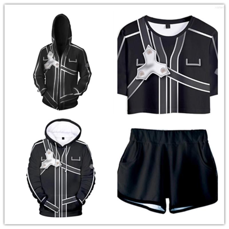 

Men' Hoodies Sword Art Online SAO Hoodie Kirito/Kirigaya Kazuto Cosplay Costume Men/Women 3D Print Sweatshirt Pullover Zip Up Jacket Coat