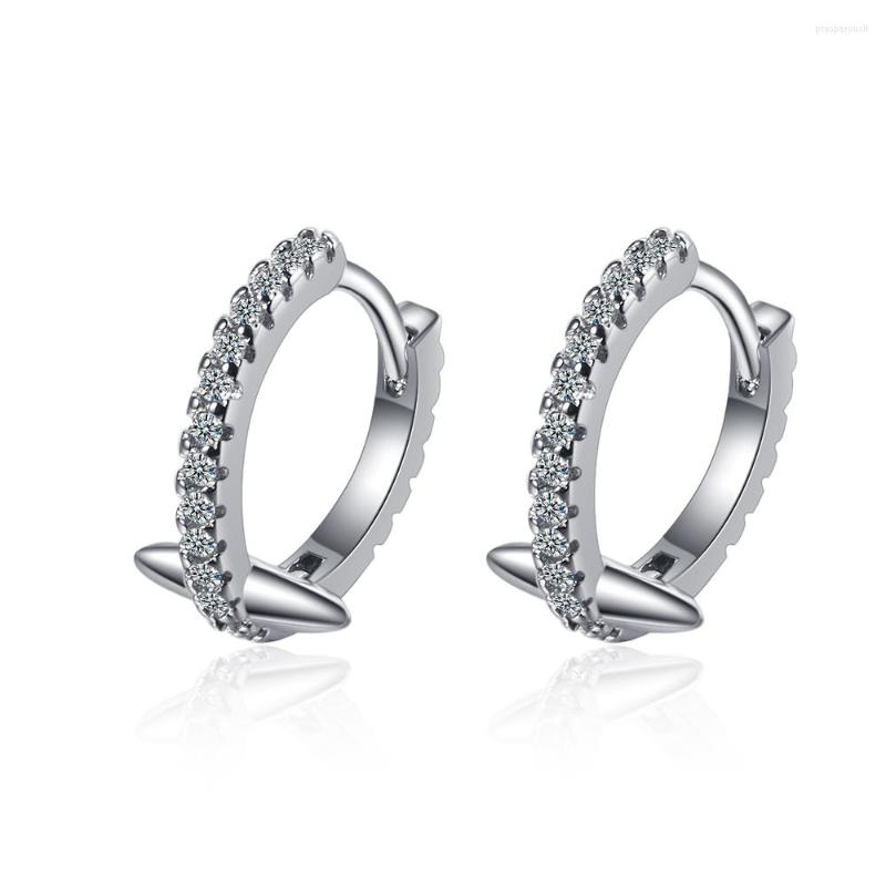 

Hoop Earrings BABYLLNT 925 Sterling Silver Punk Zircon Small French Fashion Jewelry Ladies Charm Gifts