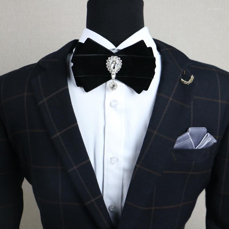 

Bow Ties High Quality Men's British Diamond Tie Male Banquet Married Bride And Groom