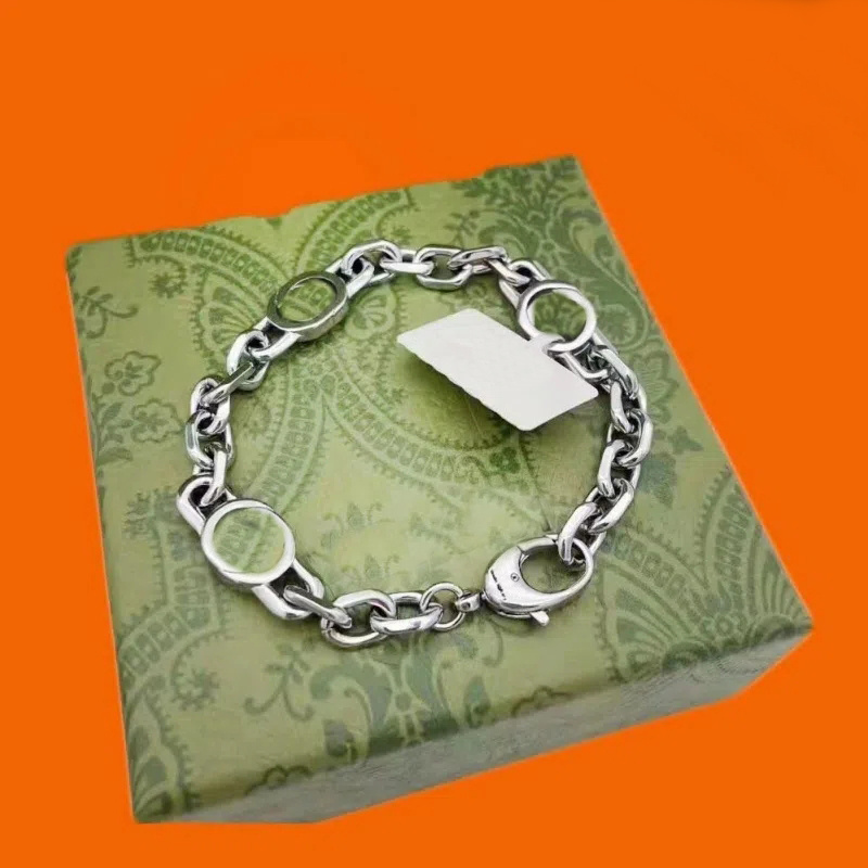 

Men Luxury Designer Bracelets Fashion Womens Chain Bracelet High Quality Silver Love Bracelet Jewelry Gift With Box Classic Letter Bracelets