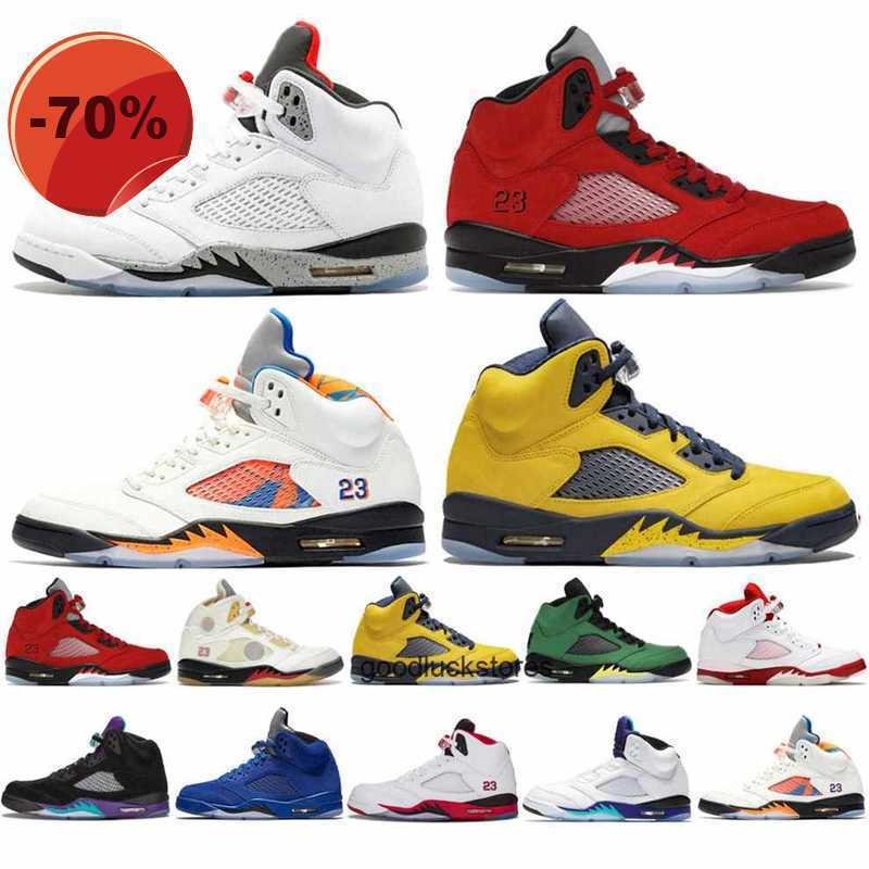 

High shoes Basketball Shoes Men 'S Sneakers Trainers Fire Red Black Grape Fresh Prince Muslin Satin Bred Jumpman 5 5S Top 3 Michigan Mens, # 10