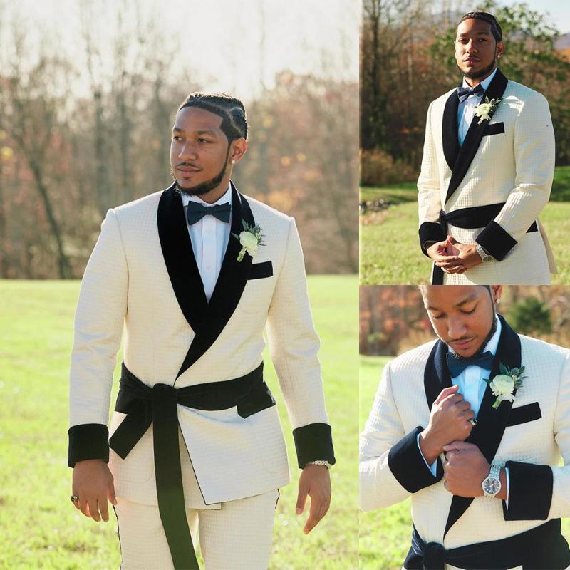 

Men's Suits Custom Size Groomsmen Black Groom Tuxedos Shawl Lapel Men Wedding Prom Man Blazer Jacket With Pants Set
