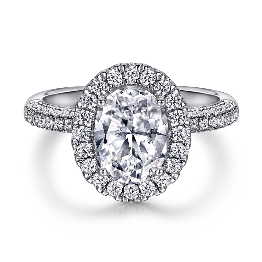 

Wedding Accessories Pure Silver Engagement Rings Fadeless Single Diamond Birdal Ring Proposal Ring No Fading Ladies Jewelry TL-476