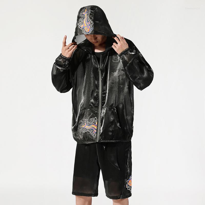 

Ethnic Clothing Fashion Men Hip Hop Streetwear Chinese Style Embroidery Jackets Shorts Japanese Harajuku Hooded Coat Casual Pants Sweatpants