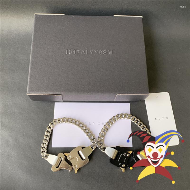 

Link Bracelets ALYX RIVER 2022 Men Women Titanium Stainless Steel 1017 9SM Bracelet Metal Buckle Made In Austria