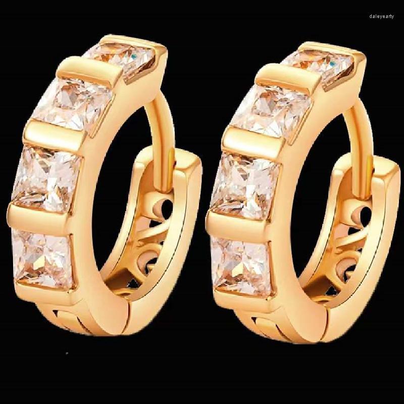 

Hoop Earrings Fashion European And American Ladies Copper Circle Crystal Diamond Opal Jewelry Bride Birthday Wedding Anniver
