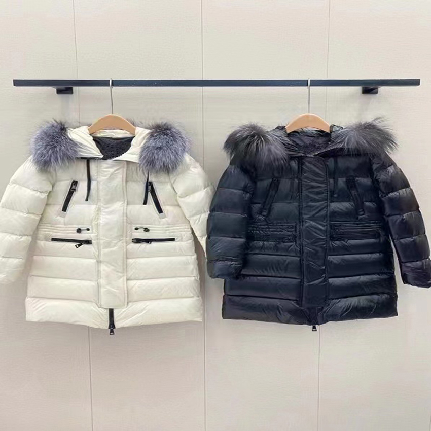 

Women puffer coat fashion long down coat Geometric printed Zipper Hooded Luxury Windbreaker Jacket Hip Hop Streetwear downs Overcoat Jackets black white size -4