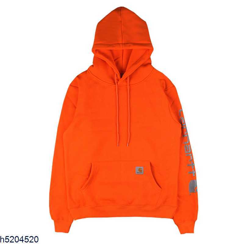 

2023 New Men's Hoodies Sweatshirt North America Brand Carhart Trendy Street Letter and Women's Loose Fleece Sweater, Gray