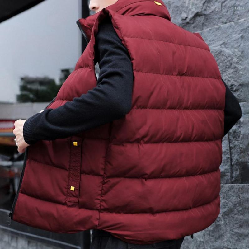 

Men's Vests Chic Cotton Vest Zipper Placket Anti-pilling Men Waistcoat Male Autumn Winter Plus Size Warm Sleeveless Outerwear, Khaki