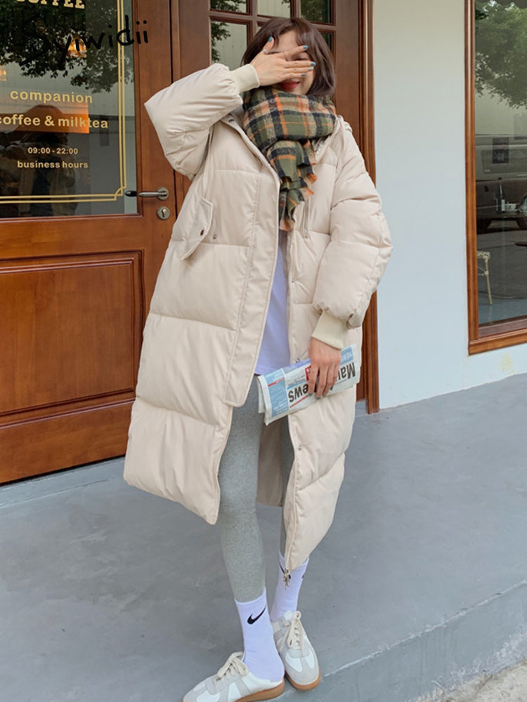 

Women s Down Parkas Syiwidii Puffer Winter Jacket Women Thicken Warm Ladies Long Coats Elegant Button Oversized Outerwear 221208, 6660biege