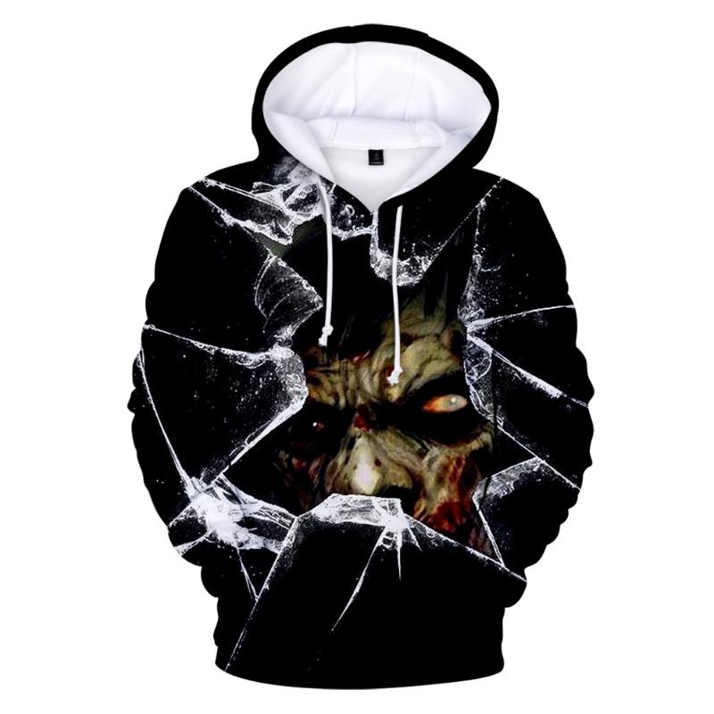 

Men's Hoodies & Sweatshirts Happy Halloween Men/Women Terror Horrifying Face Hoodie Mens Cap Hoody Hooded B, 17