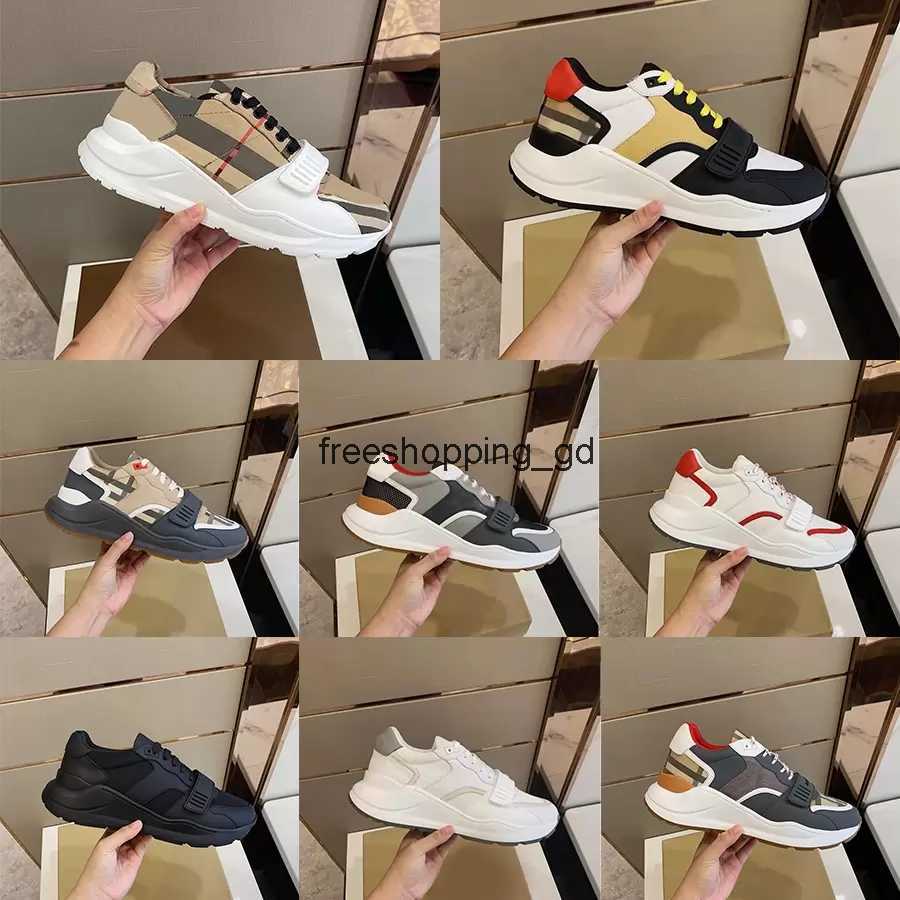 

Designer Sneakers Striped Casual Shoes Burberry Men Women Vintage Sneaker Platform Trainer Season Shades Flats Trainers Brand Classic, 39