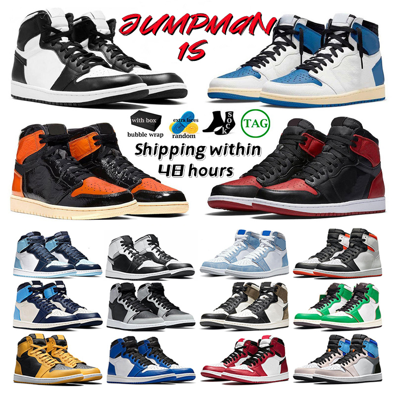 

Jumpman 1s 1 OG Basketball Shoes Mens Trainers High Mid Low Travis Fragment Scotts University Blue Dark Mocha Stage Homage Haze Patent Bred, 27