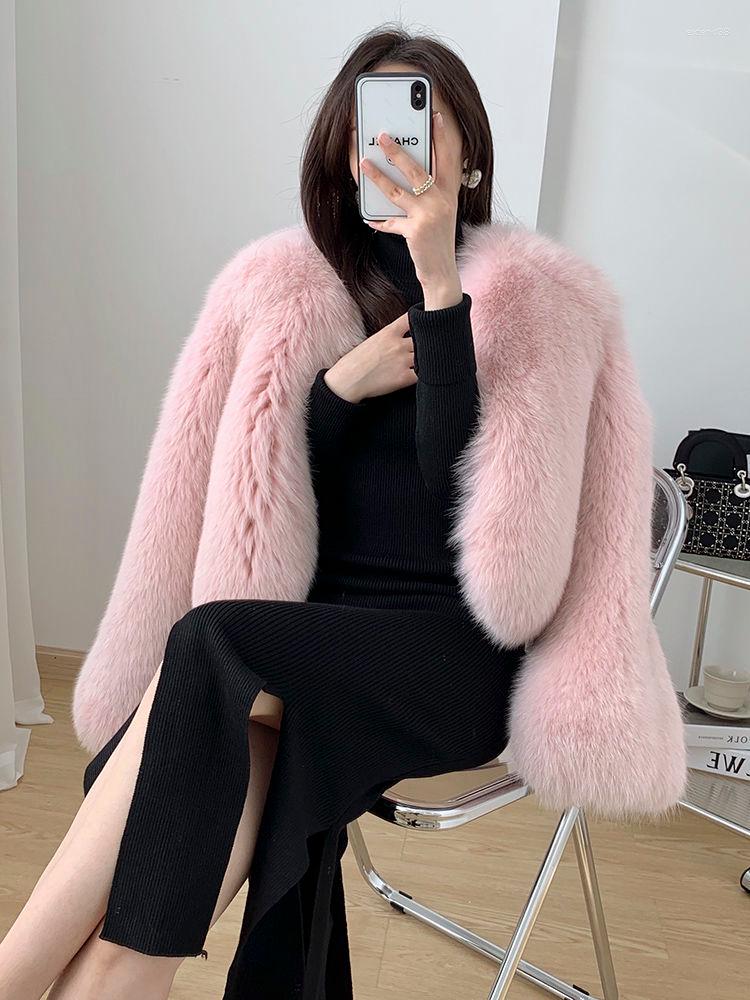 

Women' Down Women Winter Fake Fur Jackets Pink Plush Warm Coats 2022 Autumn Fashion Casual Thick Mink Outwears, White