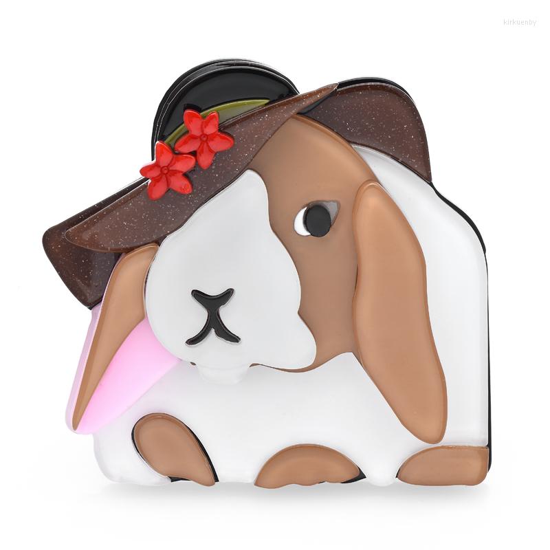 

Brooches Wuli&baby Acrylic For Women Unisex Wear Hat Flower Cute Party Casual Brooch Pin Gifts