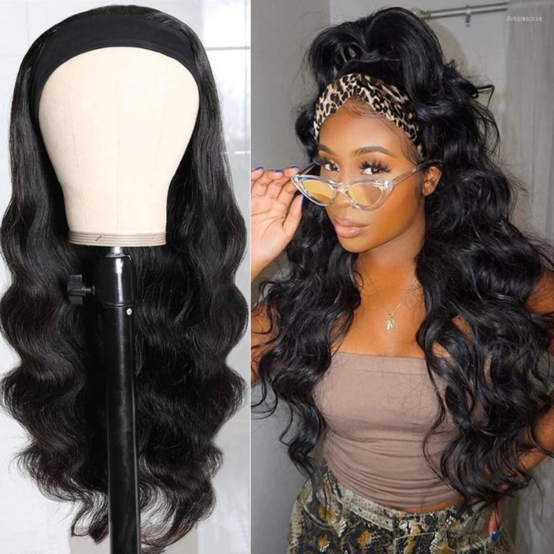 

Pretty Diary Headband Wig Human Hair Body Wave Full Machine Made Brazilian Natural Wigs For Black Woman, Picture shown