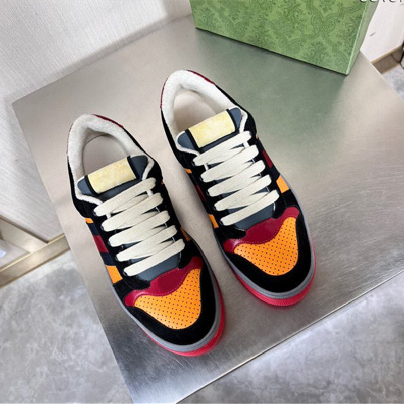 

Couple Color Contrast Sports Casual Shoes Small Dirty Shoes Low-top Flat Skateboard Shoe Size 35-45, Picture color d