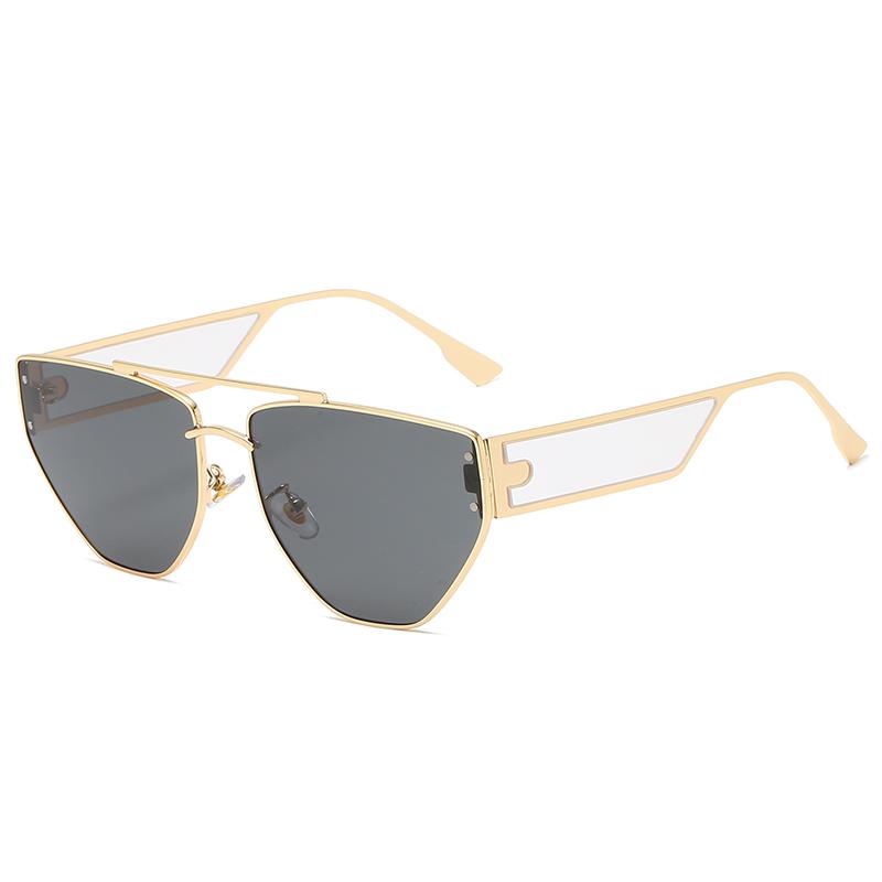 

Sunglasses Irregular Women Men Vintage Designer Sun Glasses Gradient Shades Female Flat Top UV400 Protection Personality