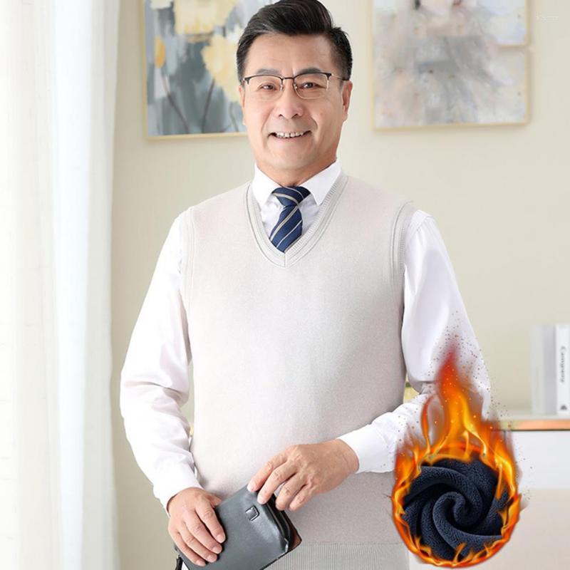 

Men's Vests Stylish Mid Length Autumn Sweater Vest Knitwear Thermal, Khaki