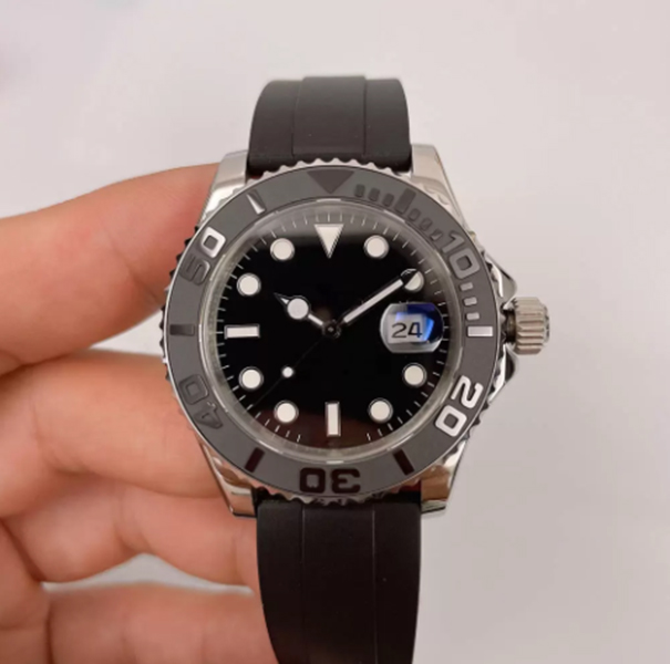 

ST904 40MM Automatic Mechanical Master Watch Black Dial High Grade Mens Watches Rubber Strap Bracelet Men Wristwatches MASTER ST9 Steel Sapphire Glass YACHT