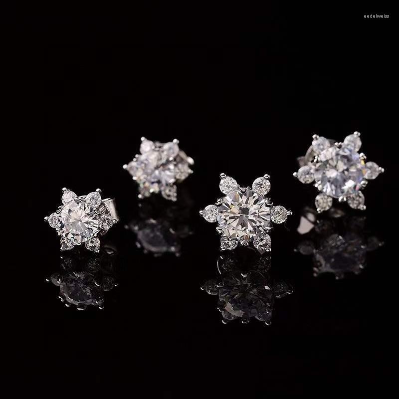 

Stud Earrings Moissanite Star Of David 0.5ct-1ct White D Color S925 Sterling Silver Gold Plated Women Fine Jewelry