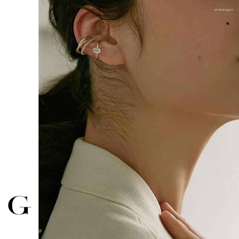 

Backs Earrings GHIDBK Dainty Layering Cubic Zirconia Asymmetry Cartilage Minimalist Street Style Ear Cuffs Statment Jewelry Wholesale