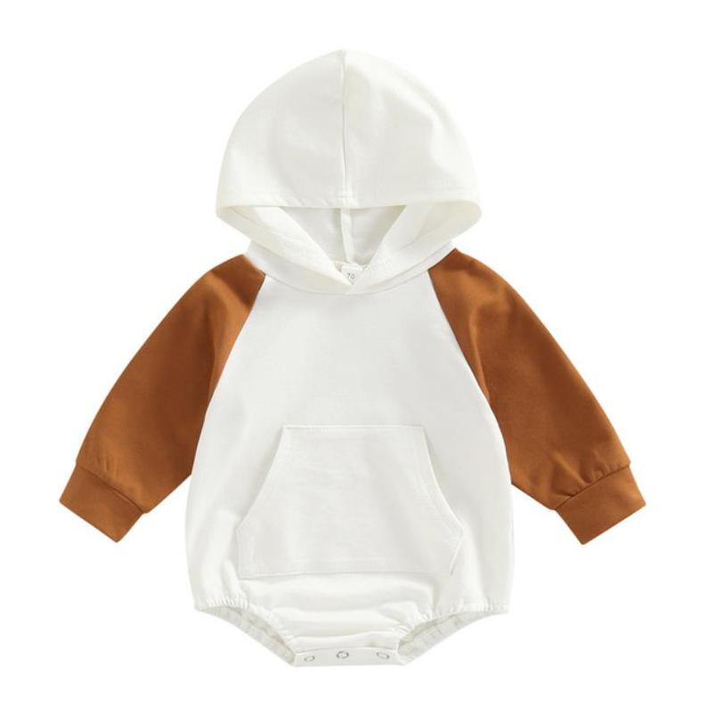 

Rompers Baby Kids Clothes Spring Autumn Hooded Sweater Onesie Long Sleeve Triangle E7347, C1