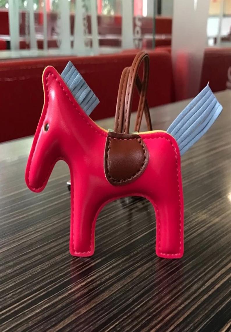 

Fashion Cute Women039s Bag Car Pendant Highend Handmade PU Handbag Key Chains Tassel Rodeo Horse Bags Charm4690053