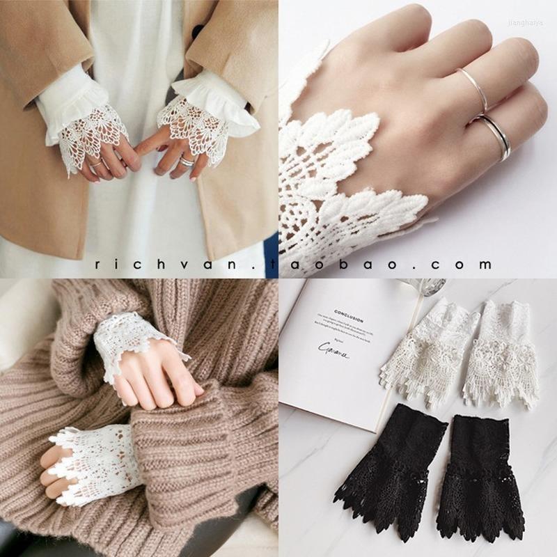 

Knee Pads Sleeve Women's Spring And Autumn Thin Korean Version Lace Hollow Fake Cuff Decoration Wrist Cover Scar, Wt2