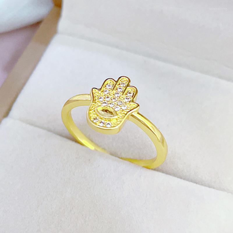 

Wedding Rings Palm Ladies Open Adjustable Stainless Steel Gold Plated Finger Ring Vintage Gothic Men's Aesthetic Jewelry 2022