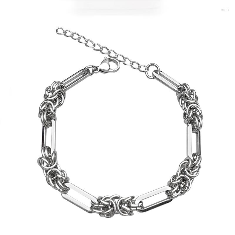 

Link Bracelets Fashionable Street Personality Men And Women Simple Hip-hop Bracelet Titanium Steel Accessories