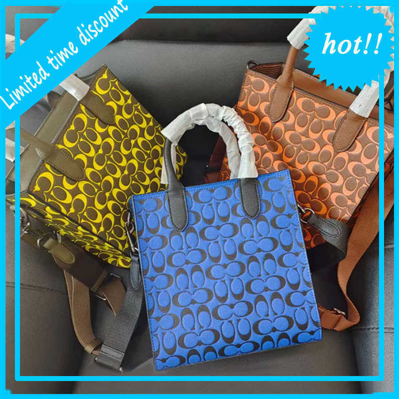 

Luxury Designer Bags Olai Men's Tote Shopping Bag Embossed Gotham Tall One Shoulder Msenger Briefcase ladies evening clutches, Blue