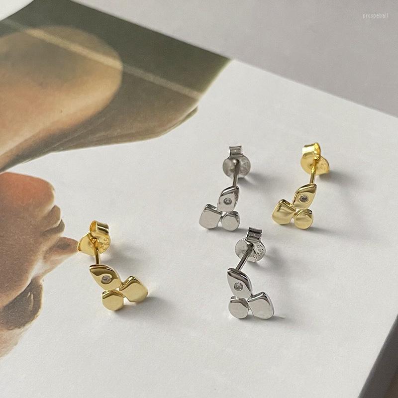 

Stud Earrings Korea 2022 Trendy S925 Sterling Silver Female Temperament Personality Smart Small Exquisite