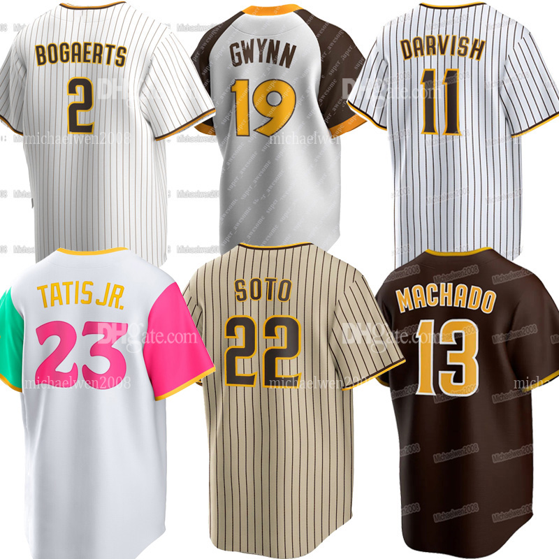 

2 Xander Bogaerts Juan Soto PADRES Jersey Manny Machado Ha-Seong Kim Fernando Tatis Jr. Joe Musgrove Josh Bell Tony Gwynn Josh Hader Trent Grisham Luke Voit, Women cool base(city connect)