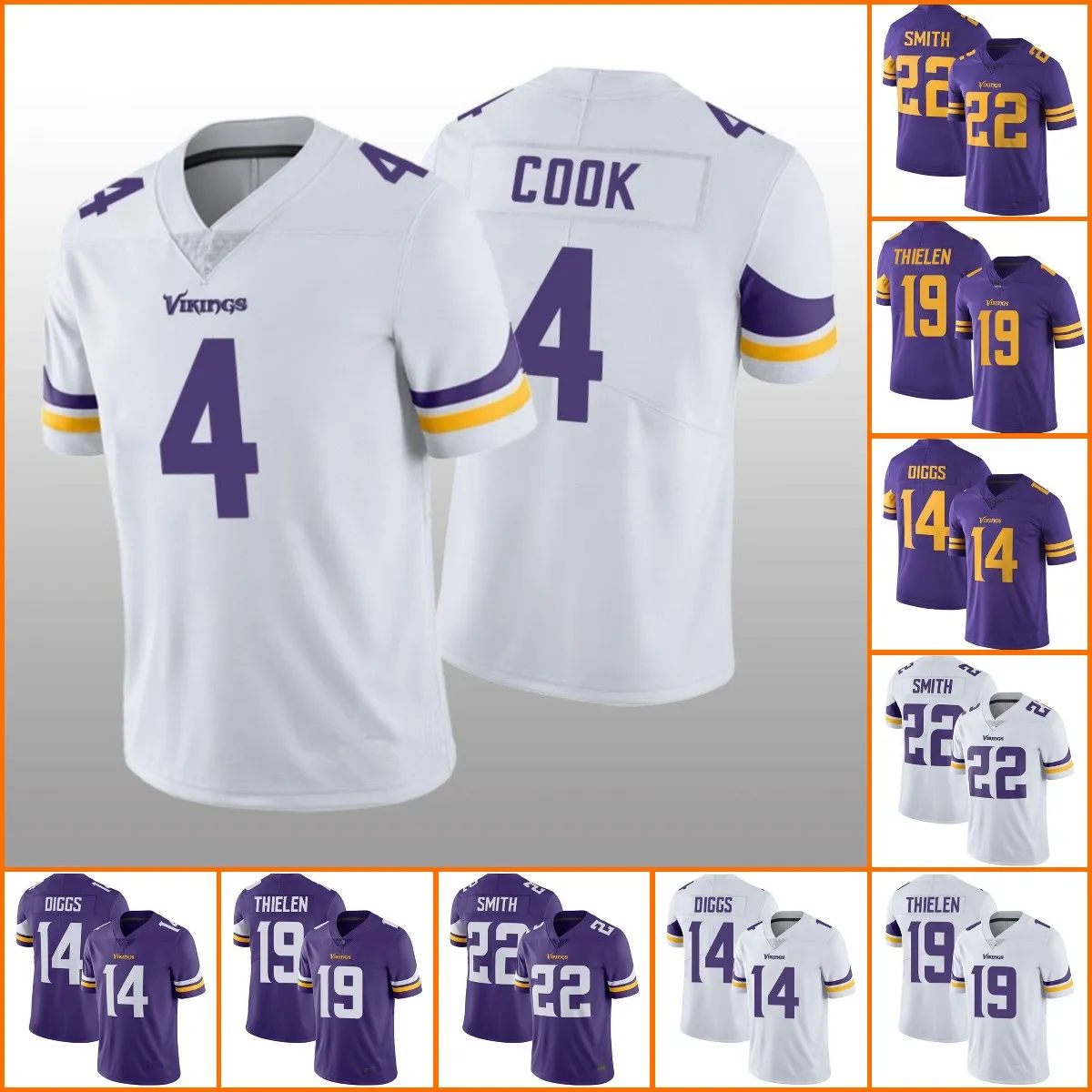 

Football Jersey Custom Minnesota''Vikings''MEN''NFL''Women Youth Stefon Diggs Adam Thielen Dalvin Cook justin jefferson Harrison Wholesale, 14