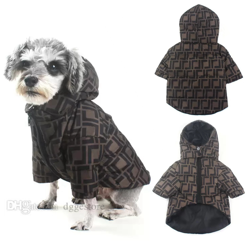 

Winter Dog Apparel Designer Dog Clothes Velvet Filled Pets Hoodie Warm Padded Pet Snow Vest Cute Windproof Puppy Jacket Doggy Outdoor Lightweight for  Dogs A393, Brown