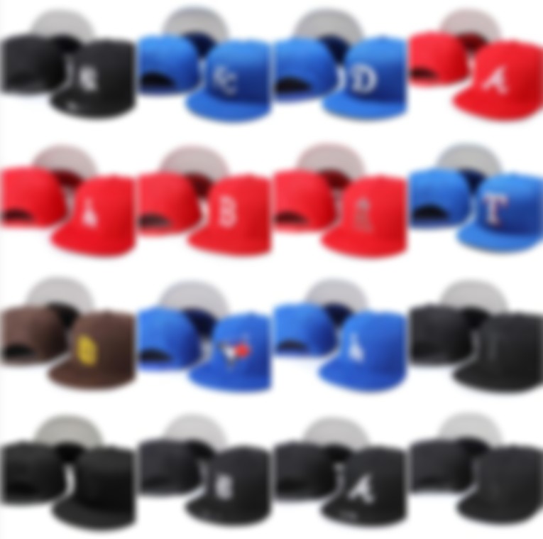 

2023 Men;s Baseball Snapback Hats Team Royal Blue Hip Hop Out Door Sun Caps Red W T Men's Light Gray Color Under Brim Flat Sports Fashion Adjustable Bone DH-005